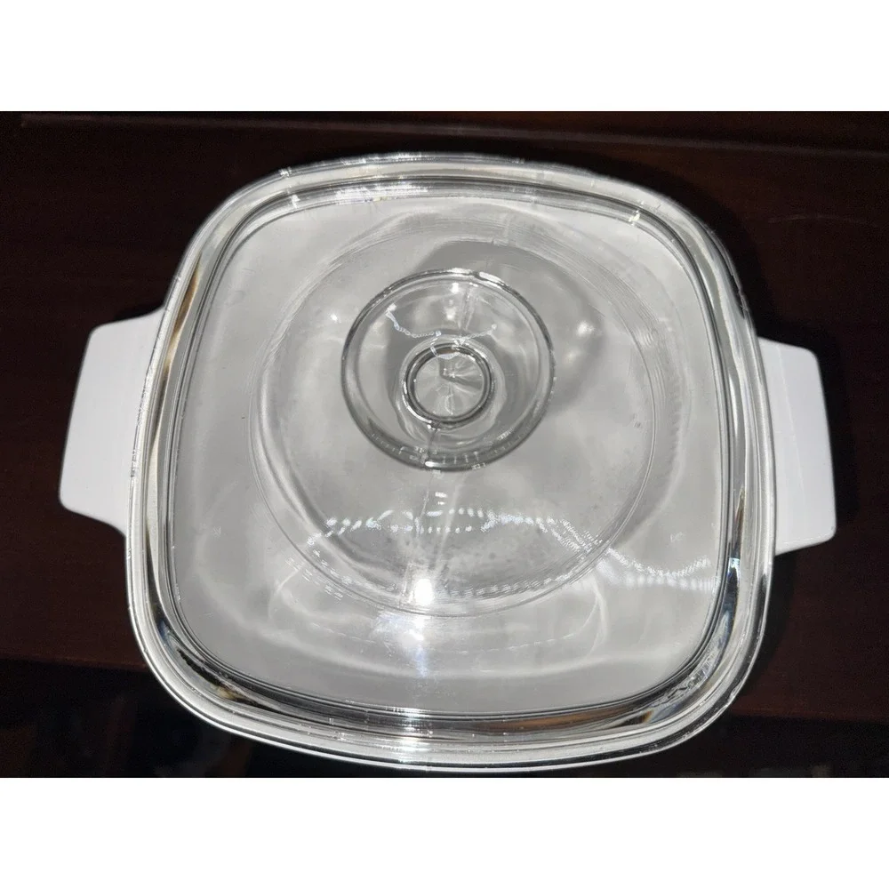 Vintage CorningWare Floral Basket A-1 1/2 B White‎ Casserole Dish 1.5L Glass Lid